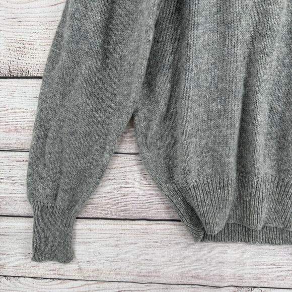 Vintage Polo Ralph Lauren Wool V-Neck Sweater Mens Medium Gray Deadstock NEW - Picture 5 of 14